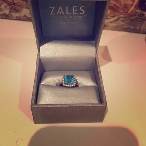 Zales turquoise birthstone ring.